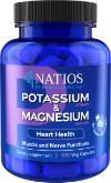 NATIOS Potassium & Magnesium, Draslík citrát a hořčík malát, 100 veganských kapslí
